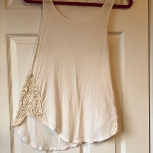 Size small. White lace tank top